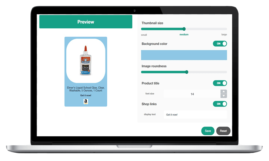 customizable lists view on laptop