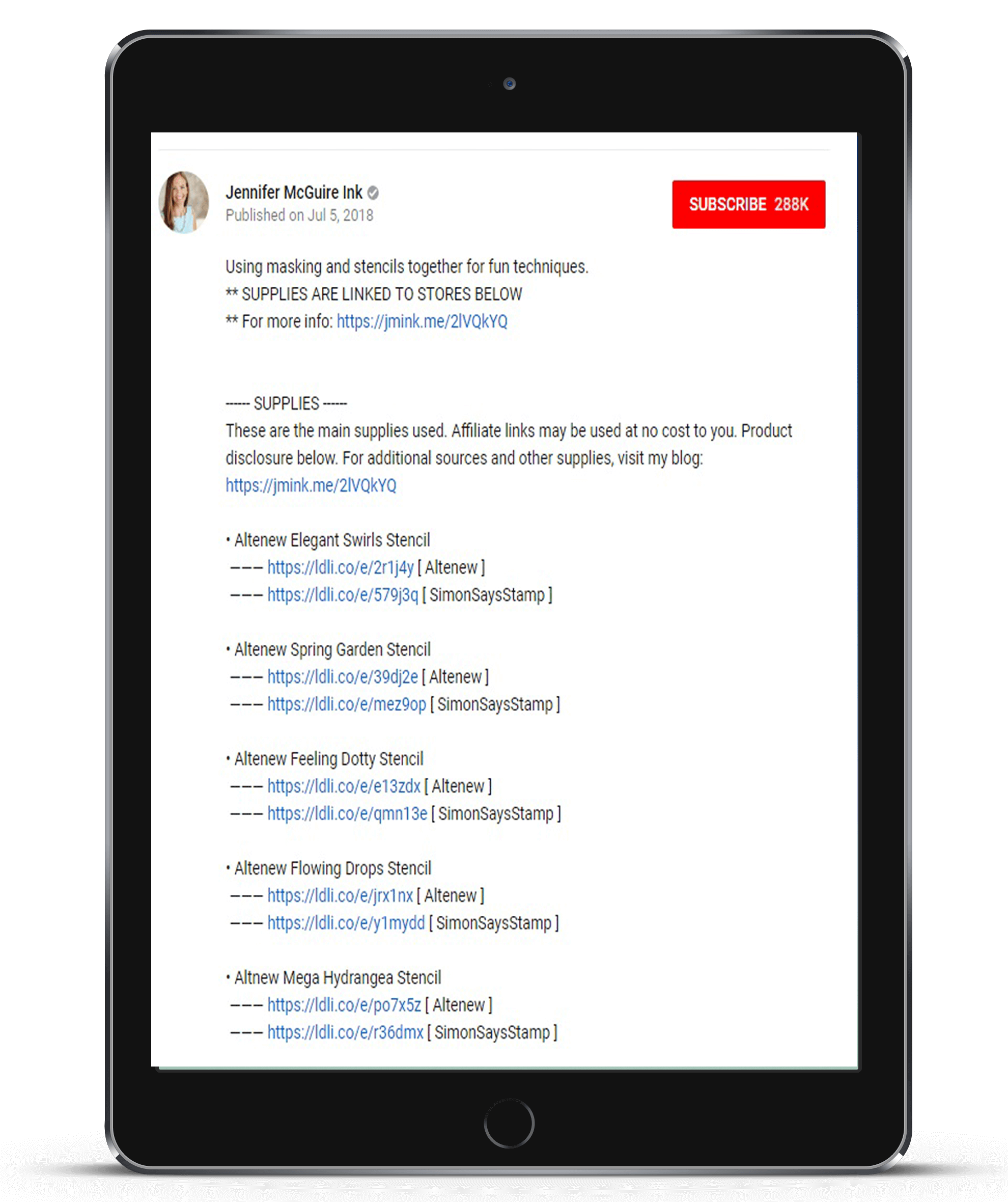 Showing youtube integration